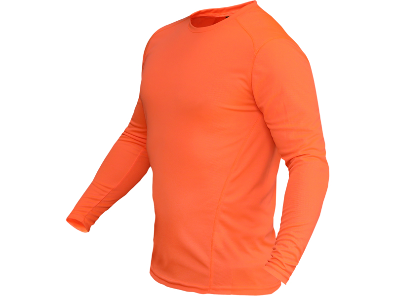 Uzun Kollu Bisiklet Yaka SweatShirt Neon Turuncu CW009989 CosyWolf